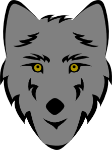222x297 Simple Stylized Wolf Head Clip Art - Simple Wolf Drawing