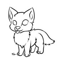 236x236 Simple But Cute - Simple Wolf Drawing