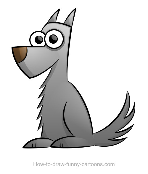 500x586 Wolf Drawing - Simple Wolf Drawing