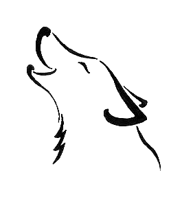 Simple Wolf Howling Drawing at PaintingValley.com | Explore collection ...
