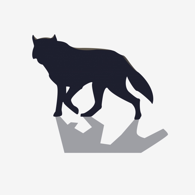 640x640 Minimalistic Silhouette Grey Wolf Wolf Howling, Black Shadow - Simple Wolf Howling Drawing