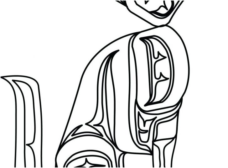 728x536 Simple Howling Wolf Coloring Pages Online For Toddlers Adults - Simple Wolf Howling Drawing