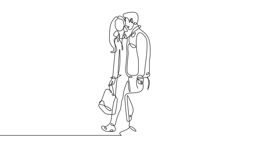 852x480 Self Drawing Simple Animation Of Stock Footage Video - Simple Woman Drawing