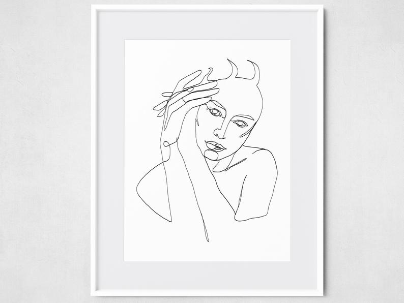 Simple Woman Drawing at PaintingValley.com | Explore collection of ...