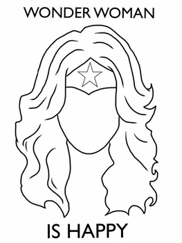 263x350 Wonder Woman Superman Comic Happy Sad Feeling Simple - Simple Woman Drawing