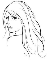 Drawing Simple Woman Face Line Drawing