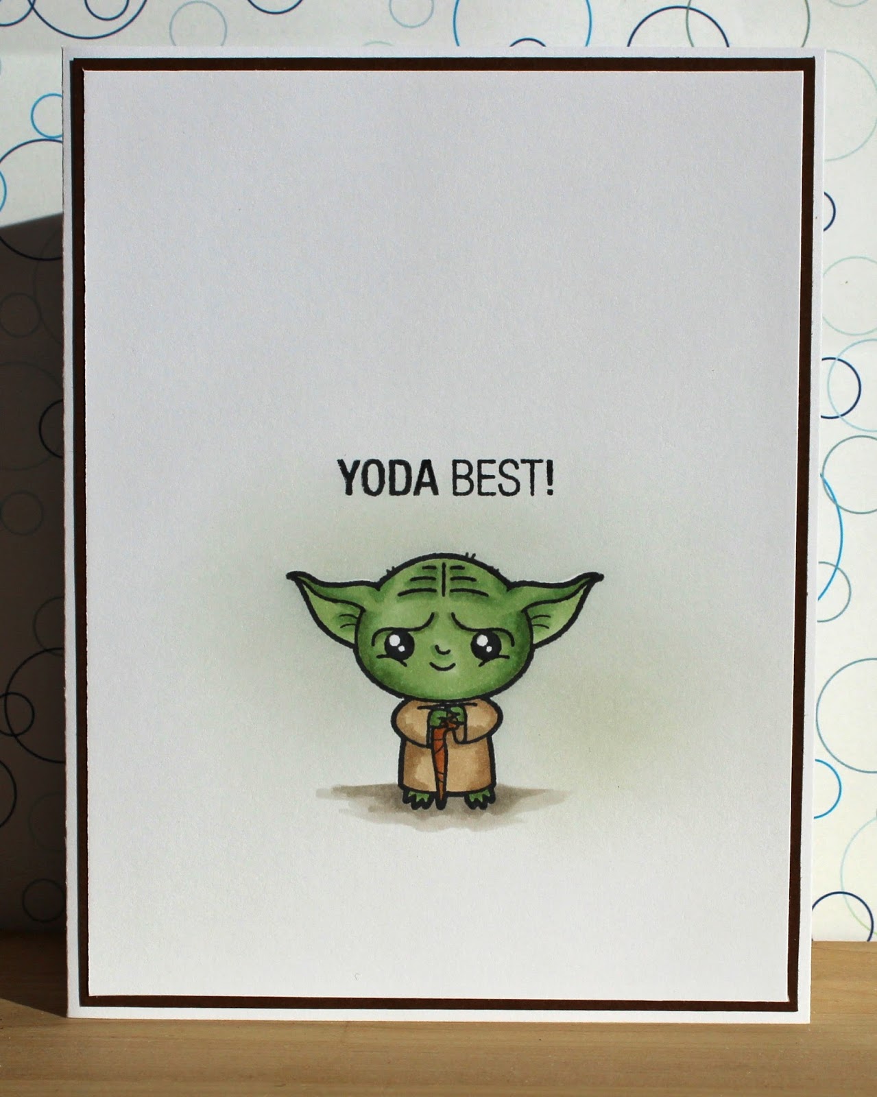 1279x1600 There's A Card For That Yoda Best! A Clean And Simple Thank You - Simple Yoda Drawing