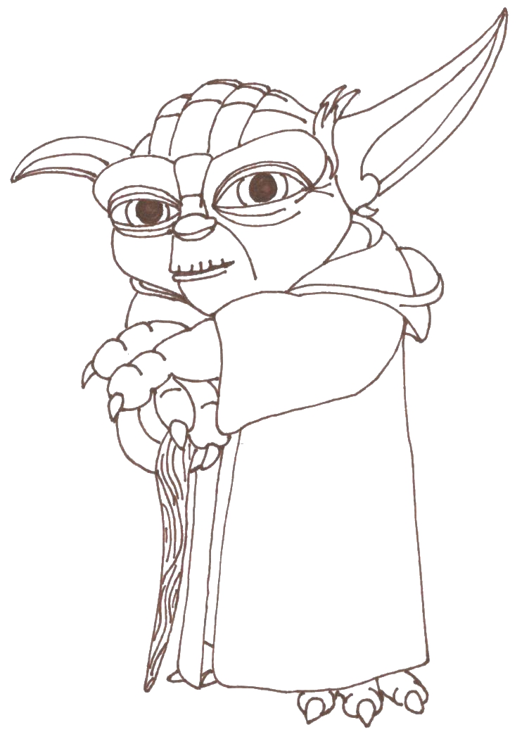 752x1040 Yoda Drawing Easy For Free Download - Simple Yoda Drawing