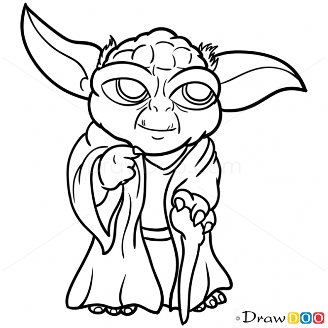 665x665 Ewok Drawing Free Download - Simple Yoda Drawing