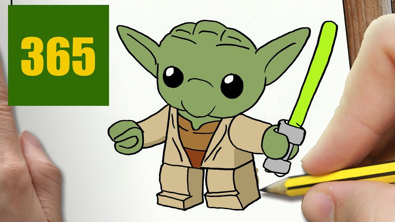 1280x720 How To Draw A Yoda Cute, Easy Step - Simple Yoda Drawing