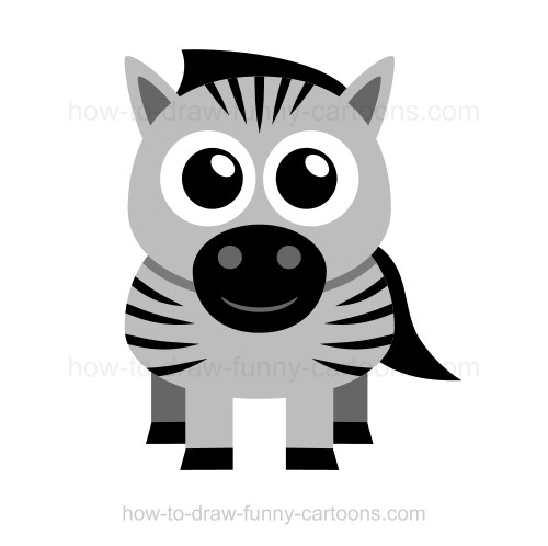 500x498 How To Draw A Zebra - Simple Zebra Drawing