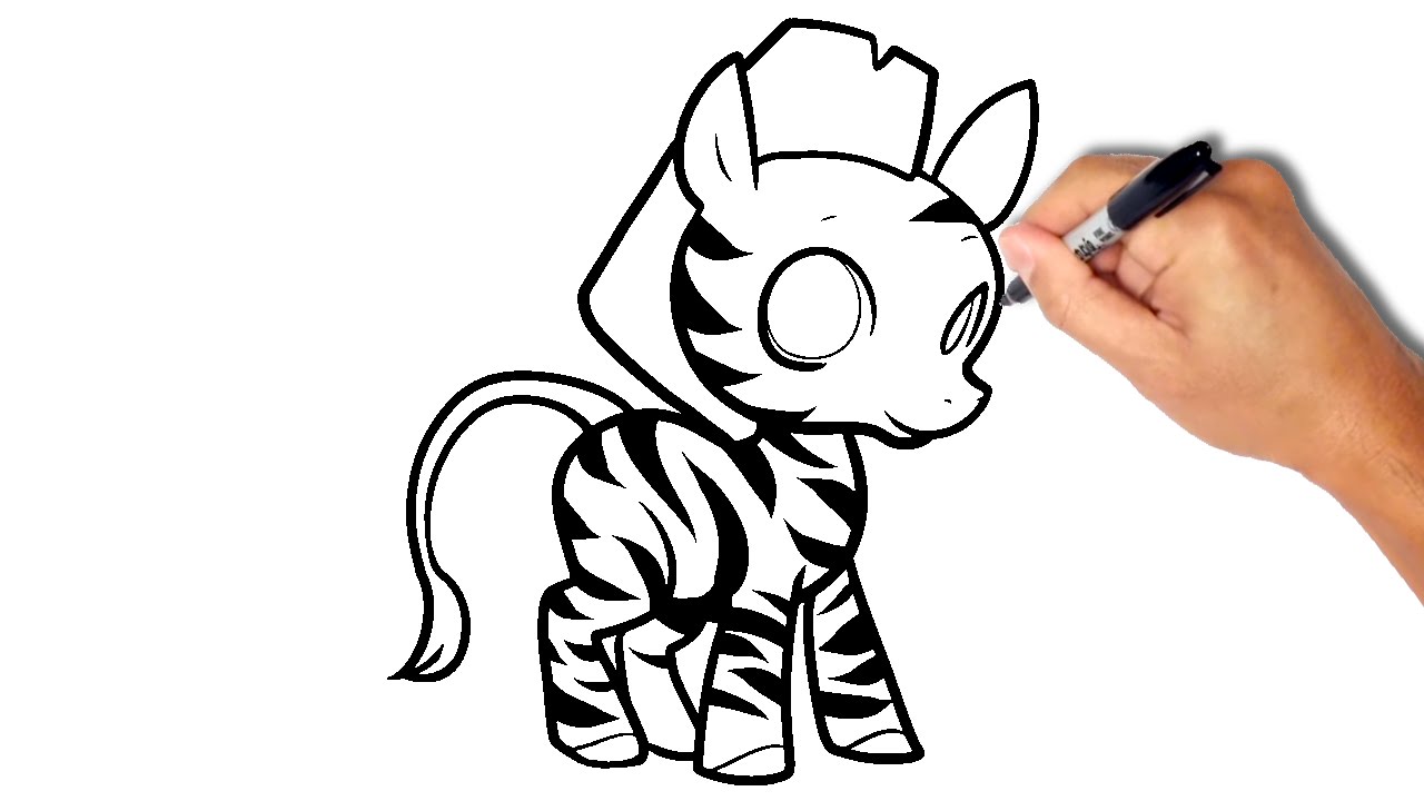 1280x720 How To Draw A Zebra - Simple Zebra Drawing