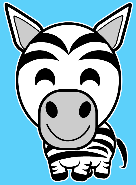 473x644 How To Draw A Cartoon Zebra With Easy Steps Lesson For Kids - Simple Zebra Drawing