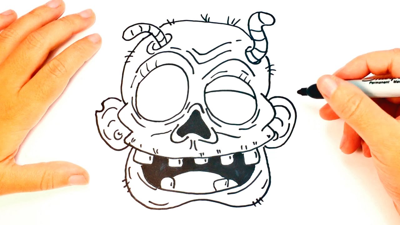 1280x720 how to draw a zombie zombie easy draw tutorial - Simple Zombie Drawing