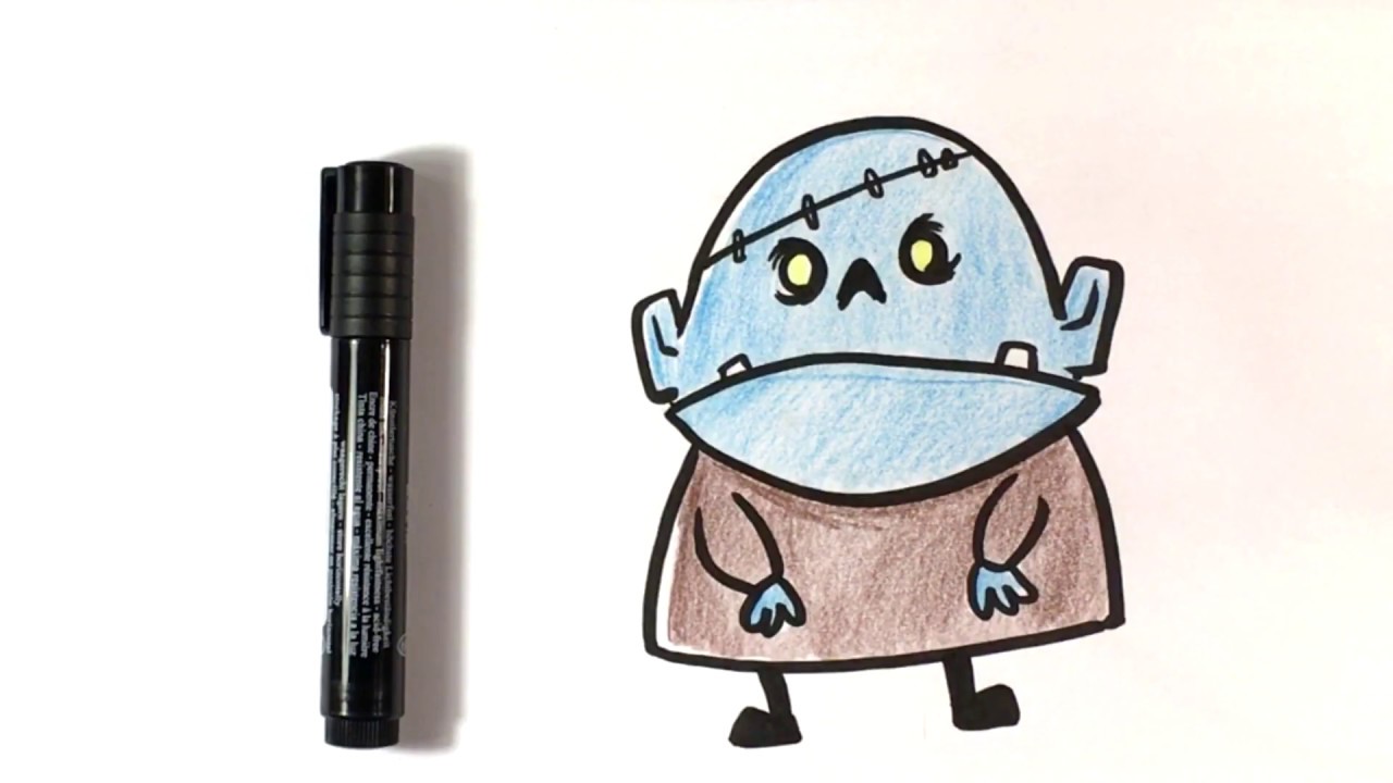 1280x720 How To Draw A Cute Zombie - Simple Zombie Drawing