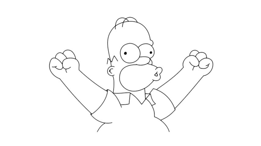 854x480 How To Draw Homer Simpson - Simpsons Drawings