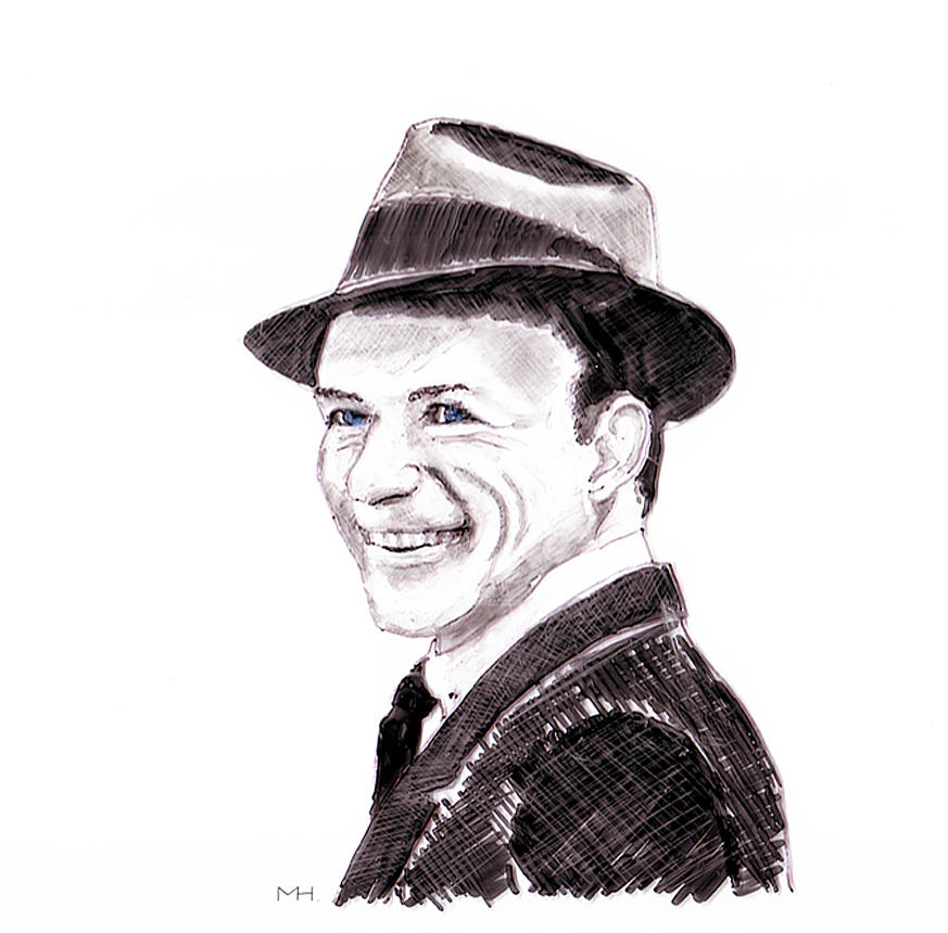 873x860 Frank Sinatra Drawing - Sinatra Drawing