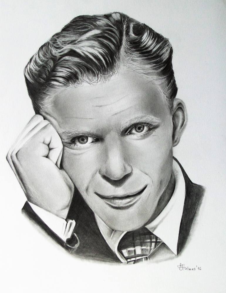 770x998 Frank Sinatra Pencil Portrait Drawing - Sinatra Drawing