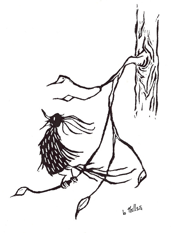 661x900 little singing bird on branch painting - Singing Bird Drawing