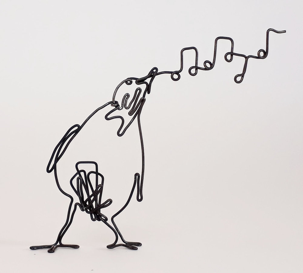 1000x901 wire singing bird - Singing Bird Drawing