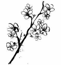 237x250 drawn cherry blossom single - Single Cherry Blossom Drawing