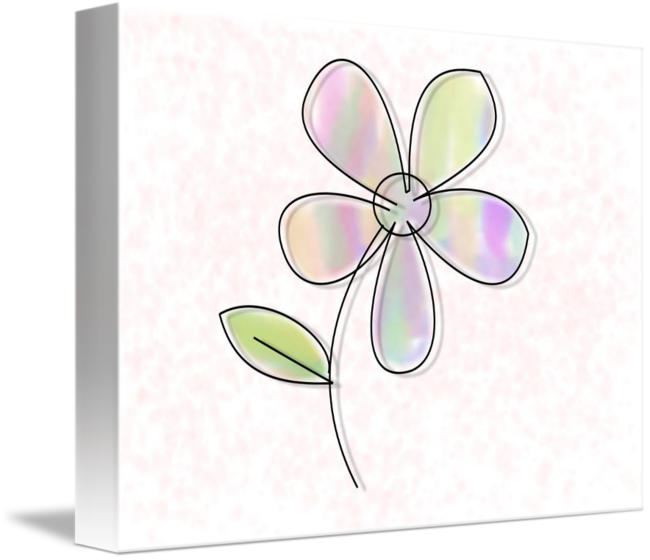 650x560 single flower - Single Flower Drawing
