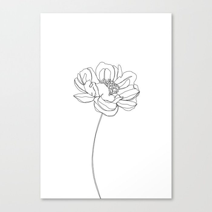 700x700 single flower line drawing - Single Flower Drawing