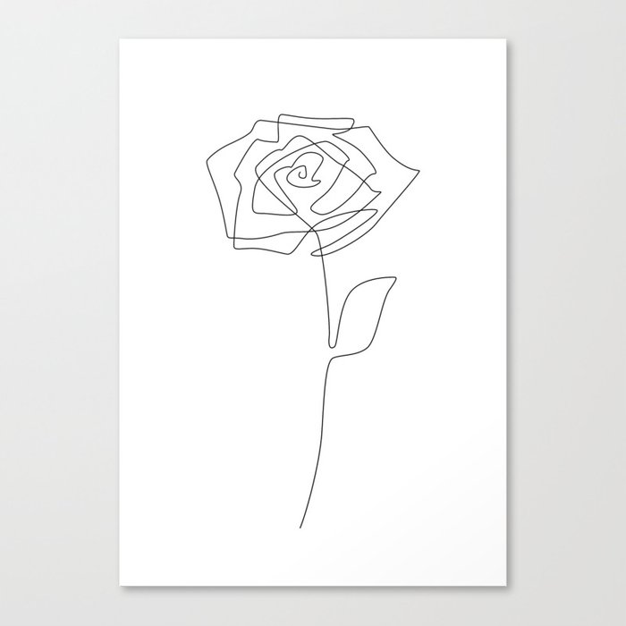 700x700 single rose canvas print - Single Rose Drawing