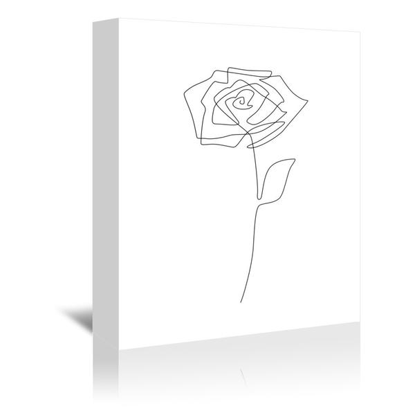 600x600 Single Rose - Single Rose Drawing