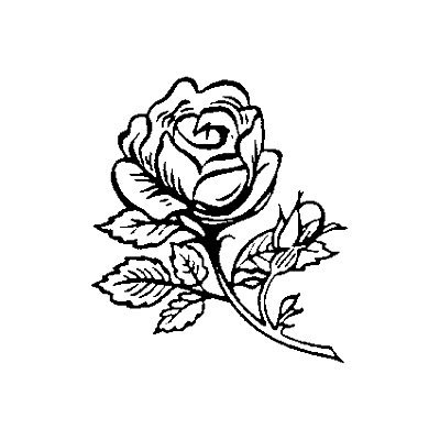 400x400 art stamps single rose stamp kitchen home - Single Rose Drawing