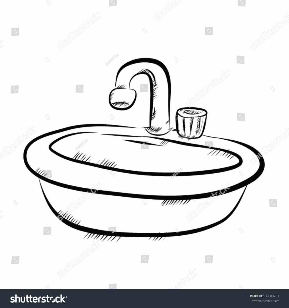 1185x1264 Bathroom Sink Drawing Dessin Bathroom Drawing, Drawings, Sink - Sink Drawing