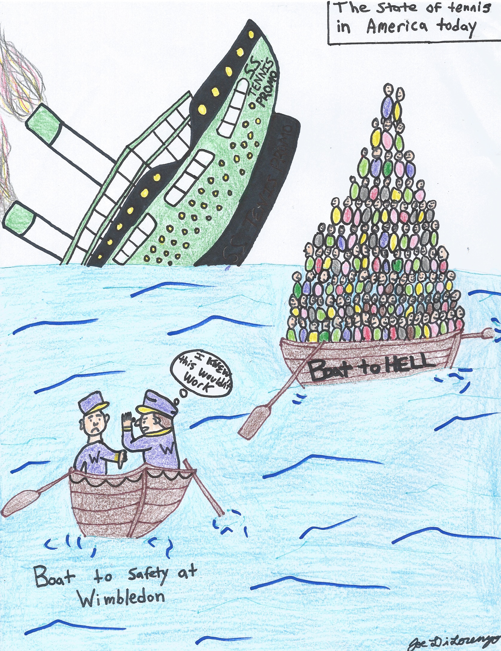 1676x2176 Draw A Cartoon About A Sinking Ship And Tennis Joseph Dilorenzo - Sinking Ship Drawing