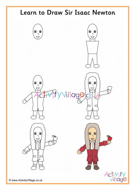 460x650 learn to draw isaac newton - Sir Isaac Newton Drawing