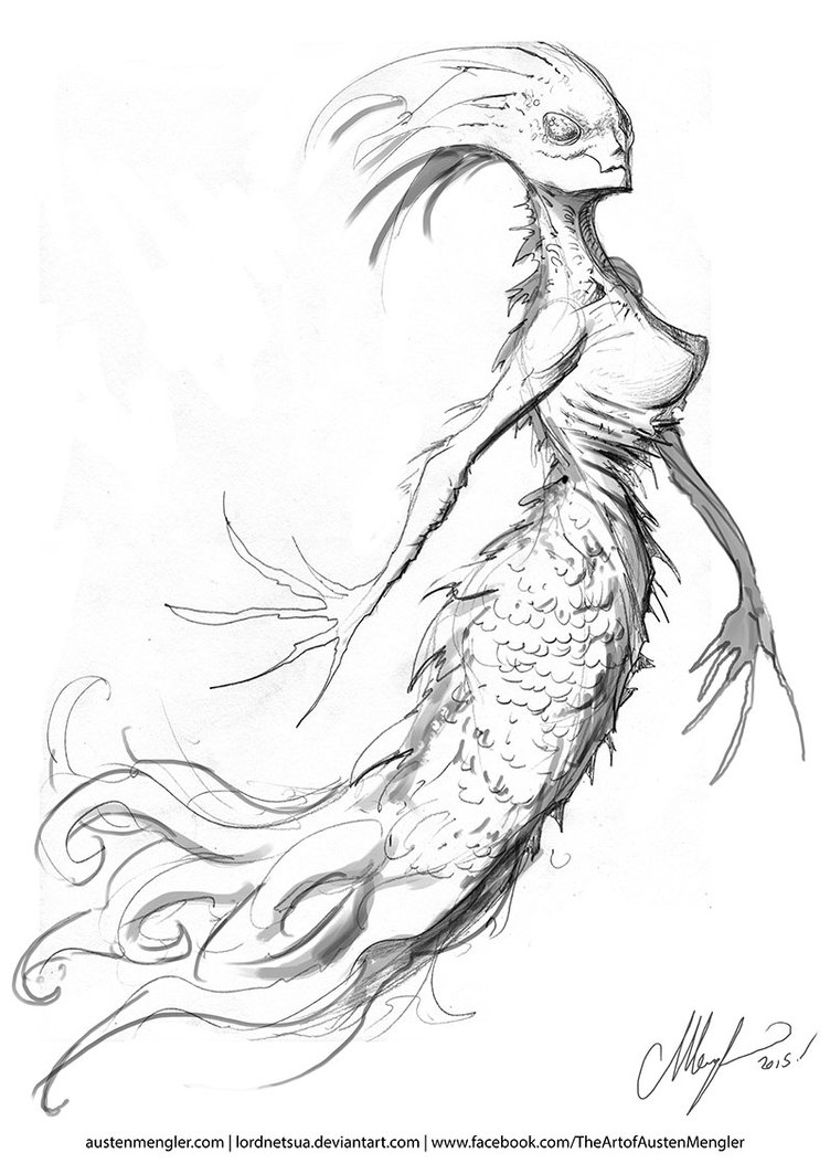 752x1063 Siren High Quality Drawing Drawing Skill - Siren Drawing