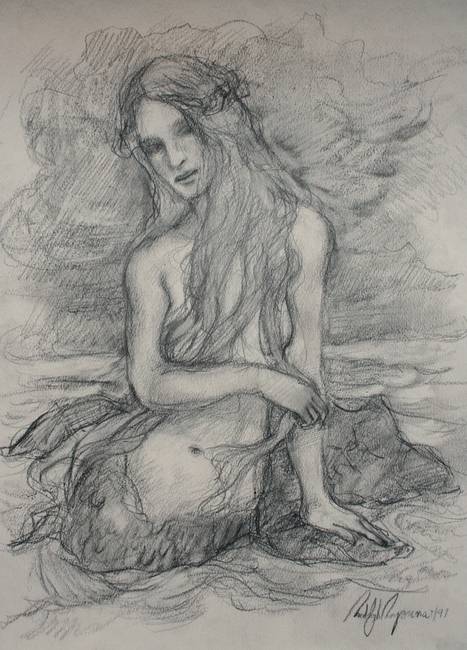 467x650 Siren Sketch - Siren Drawing