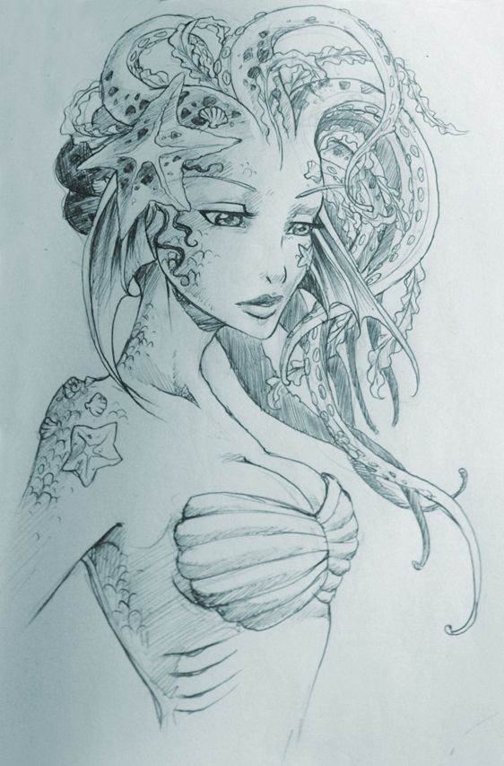 562x853 Siren - Siren Drawing