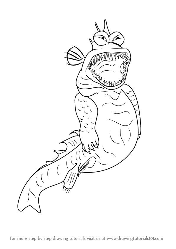 596x843 Learn How To Draw Siren From Ice Age - Siren Drawing