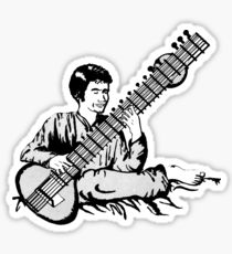210x230 Sitar Drawing Stickers Redbubble - Sitar Drawing