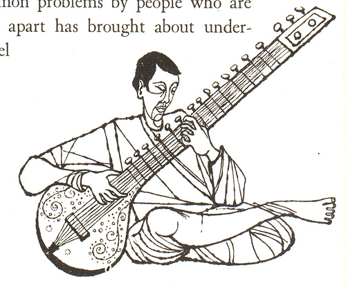 500x419 Sitar - Sitar Drawing