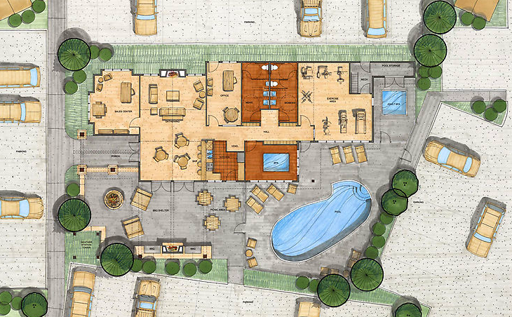 730x452 Floor Plan On Behance - Site Plan Drawing