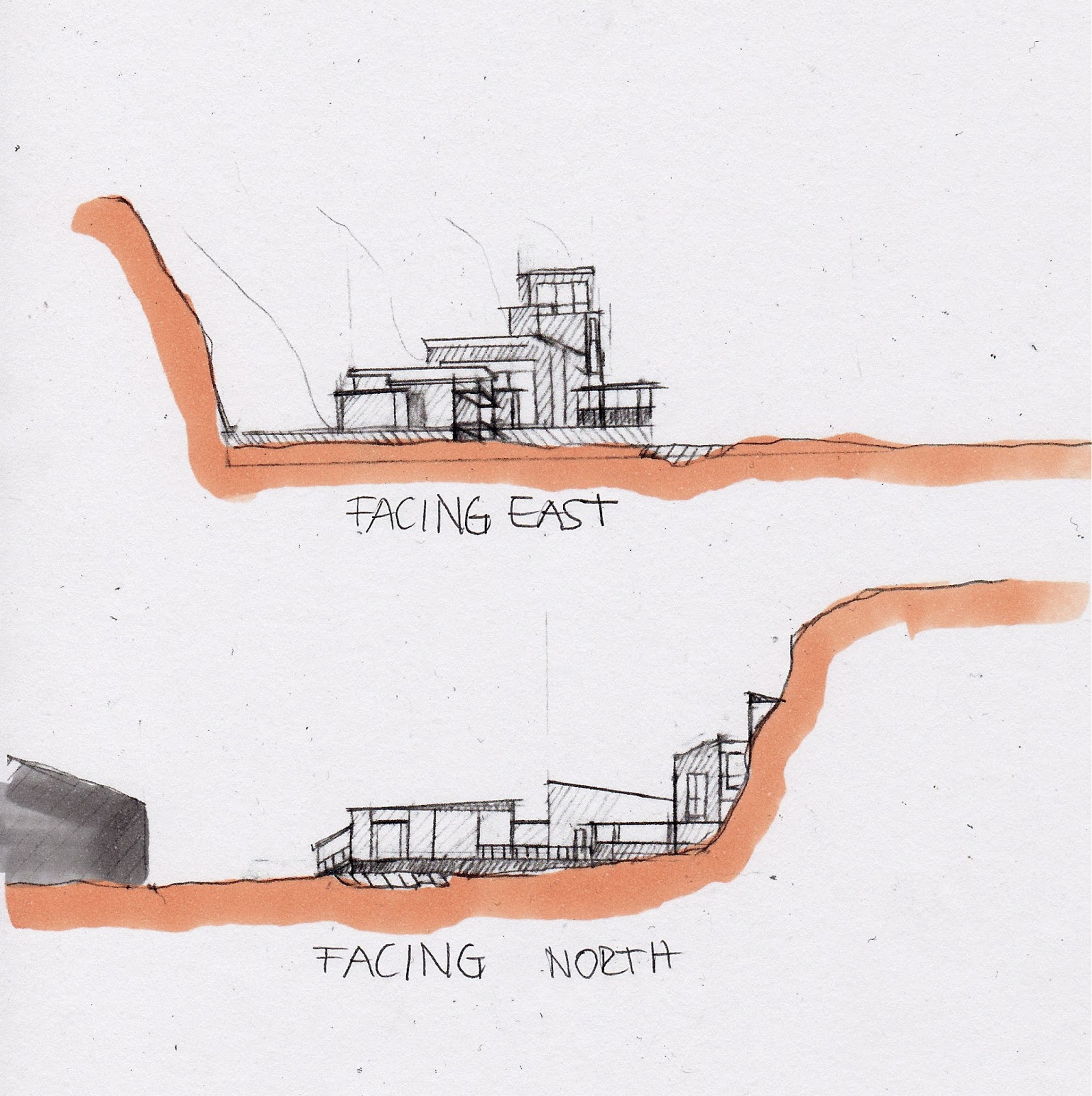 1594x1600 section and site analysis - Site Section Drawing