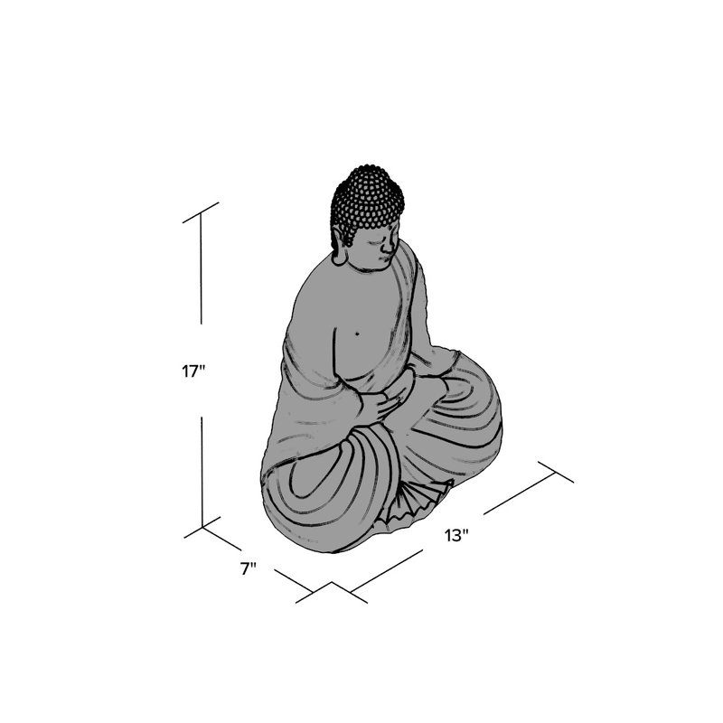 800x800 world menagerie large sitting buddha figurine reviews wayfair ca - Sitting Buddha Drawing