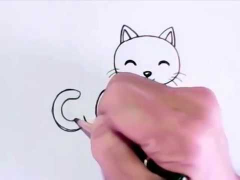 480x360 A Magical Way To Draw A Basic Cat Sitting - Sitting Cat Drawing