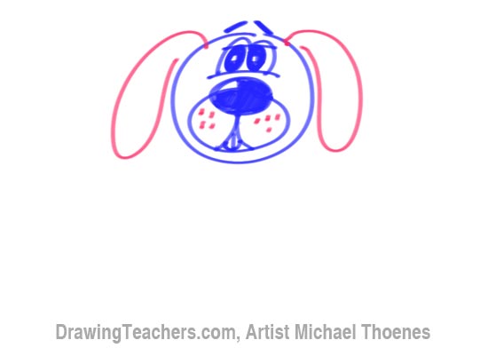 550x392 how to draw a cartoon dog sitting down - Sitting Down Drawing