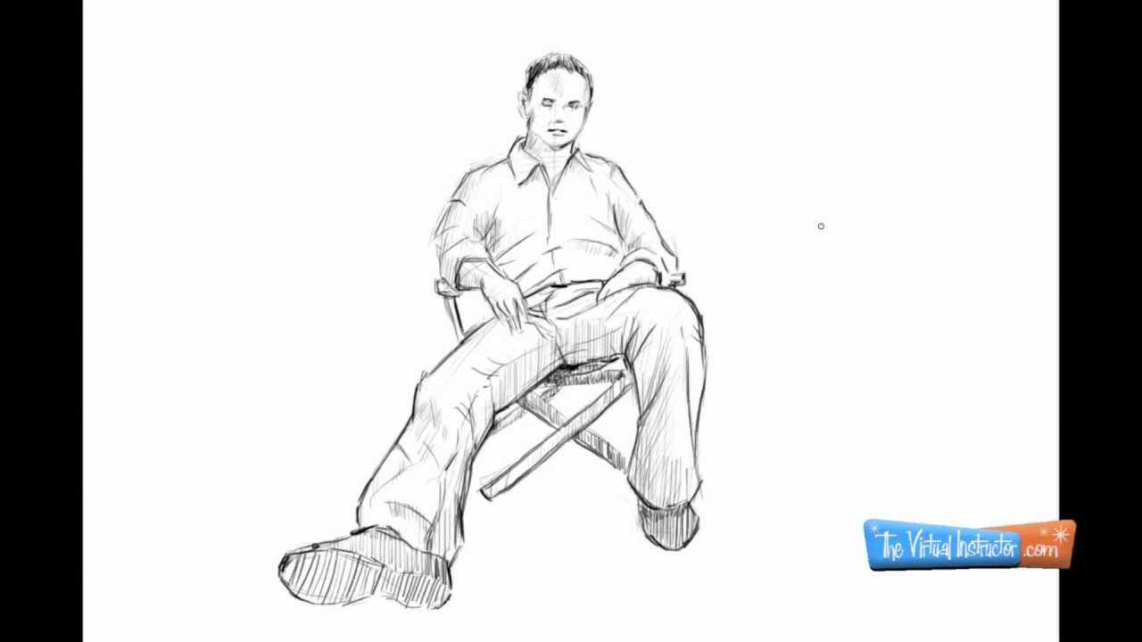 1280x720 how to draw a person sitting down - Sitting Down Drawing
