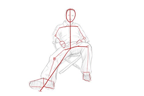 500x333 How To Draw A Seated Person - Sitting Down Drawing