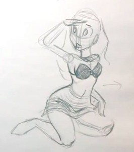 266x300 how to draw a girl sitting down for epic cartoons - Sitting Down Drawing