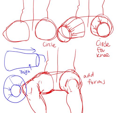 500x483 How To Draw Sitting People - Sitting Down Drawing