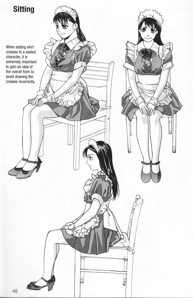 638x983 How To Draw Manga Vol Maids Miko - Sitting Drawing