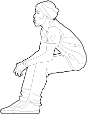 175x229 People Dwg Cad Blocks Free Download Pimpmydrawing - Sitting Drawing